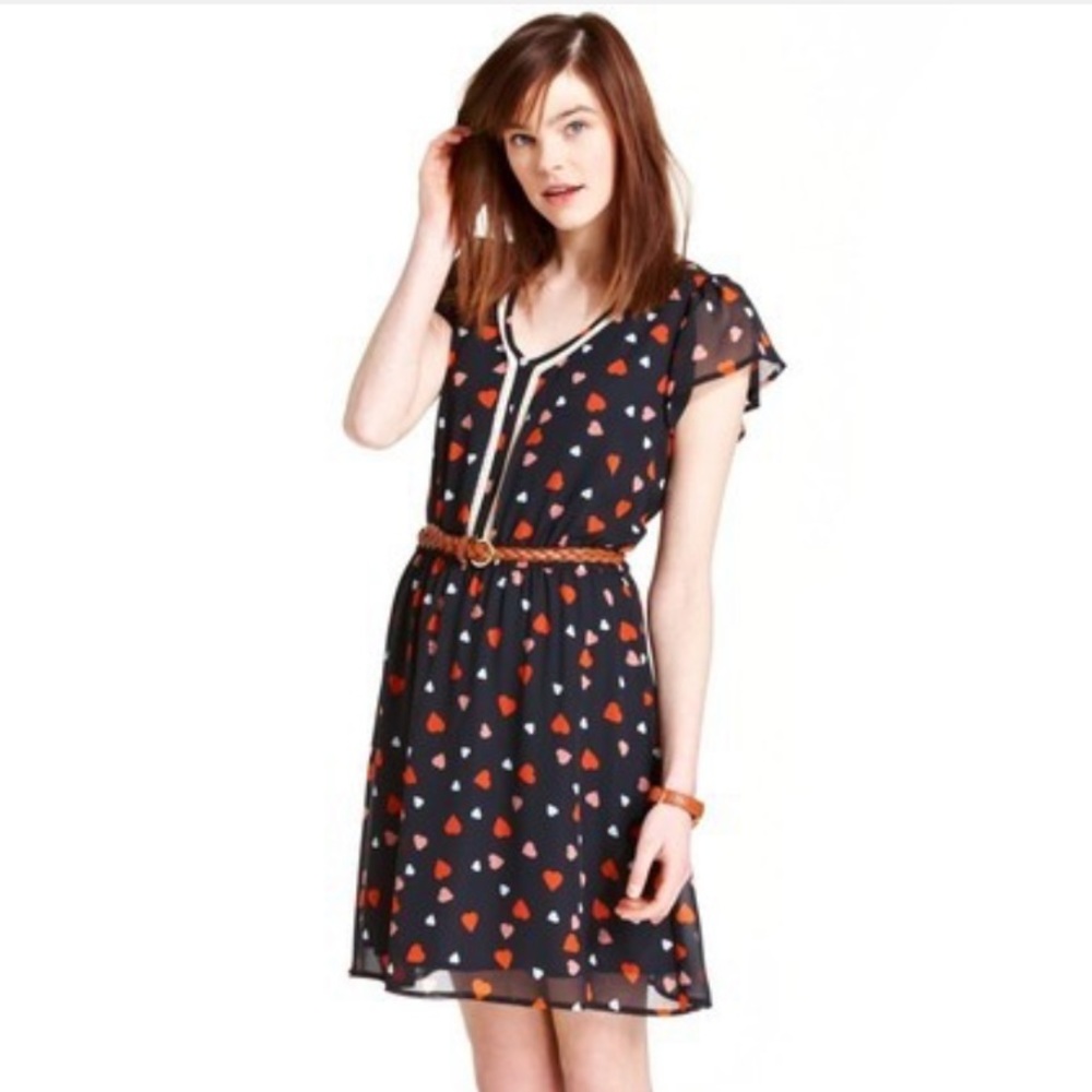 Madison Jules ♥️ Heart Print Dress 💙 NWOT